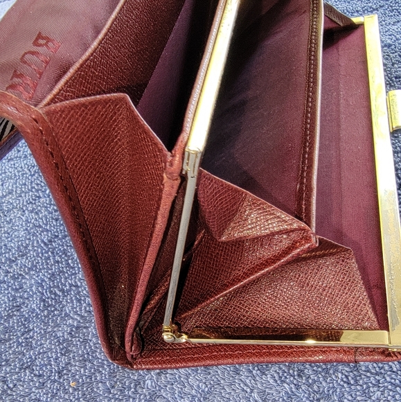 Burberry Beige & Burgundy Canvas Leather Nova Check Long Wallet - Picture 4 of 16